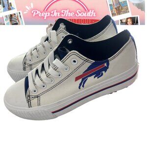 FOCO Buffalo Bills Canvas Low Top Sneakers - Size 8 (Worn Once!)